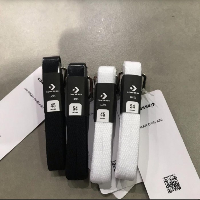 Laces Tali Sepatu Converse Original - hitam 54 - Putih 54