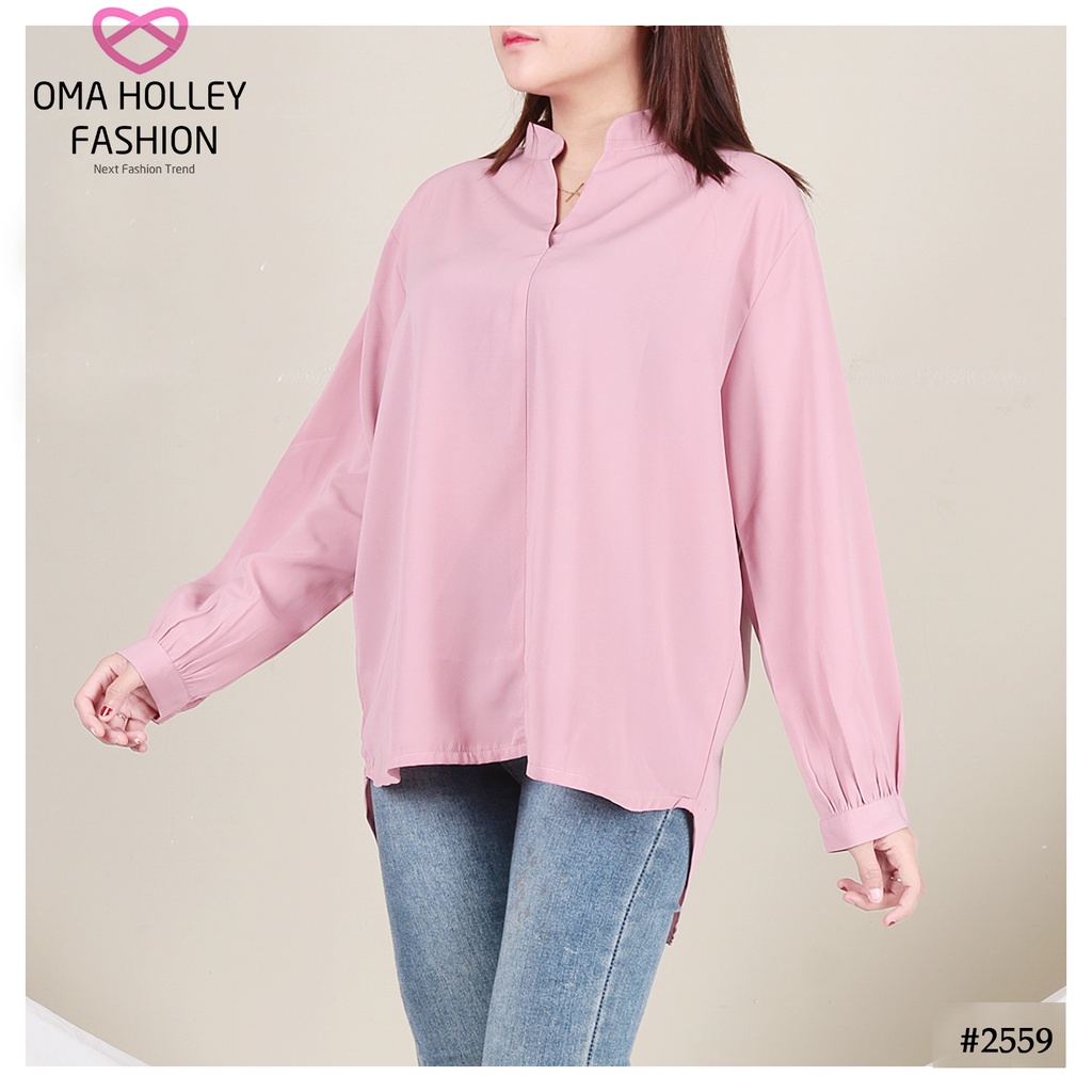 (COD) OH Fashion Mika Plain Blouse Shirt #2559