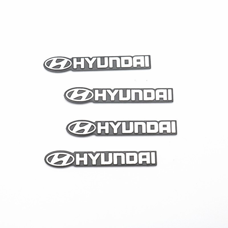 4pcs Stiker Emblem 3d Bahan Aluminum Untuk Speaker Audio Hyundai Getz Accent Atoz I20 Avega Trajet H1