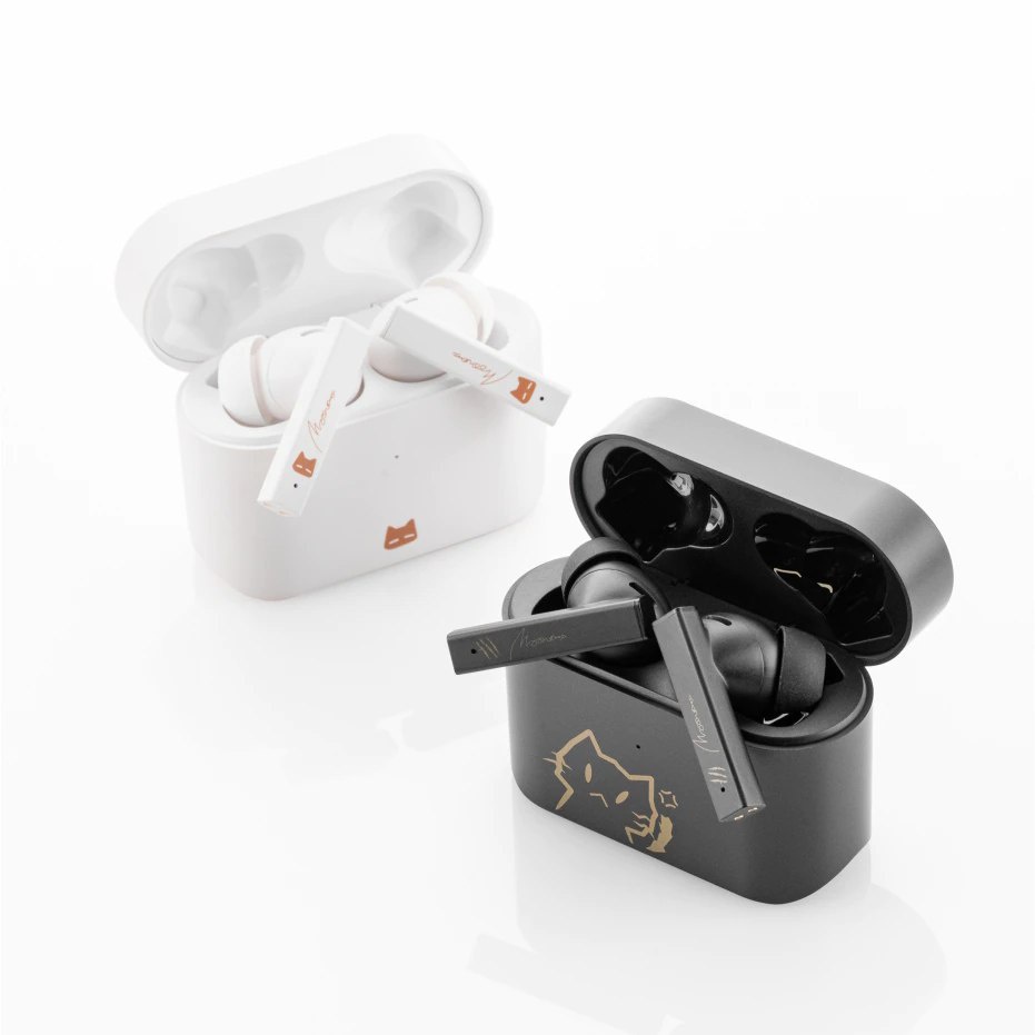 TWS Headset Bluetooth 5.2 Noise Cancelling ANC Bass Moondrop Kuroneko Black Nekocake TWS Gaming Earp