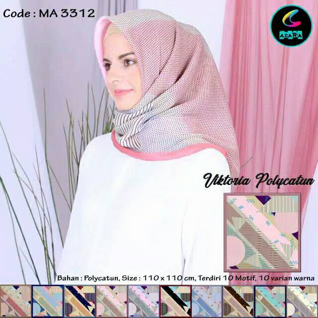 Kerudung hijab segiempat motif azara