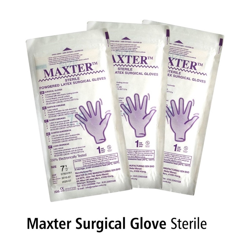 Maxter Surgical Gloves Sterile Steril / Handscoon Steril