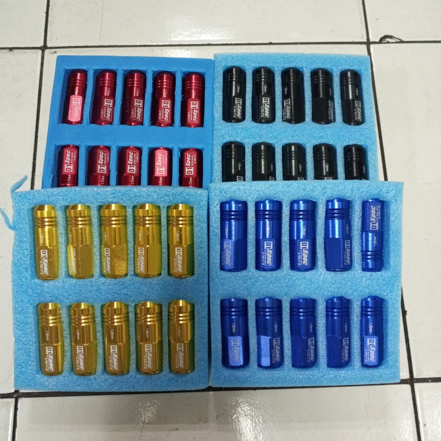 Baut Roda D1 Spec Racing 1,25mm dan 1,5mm