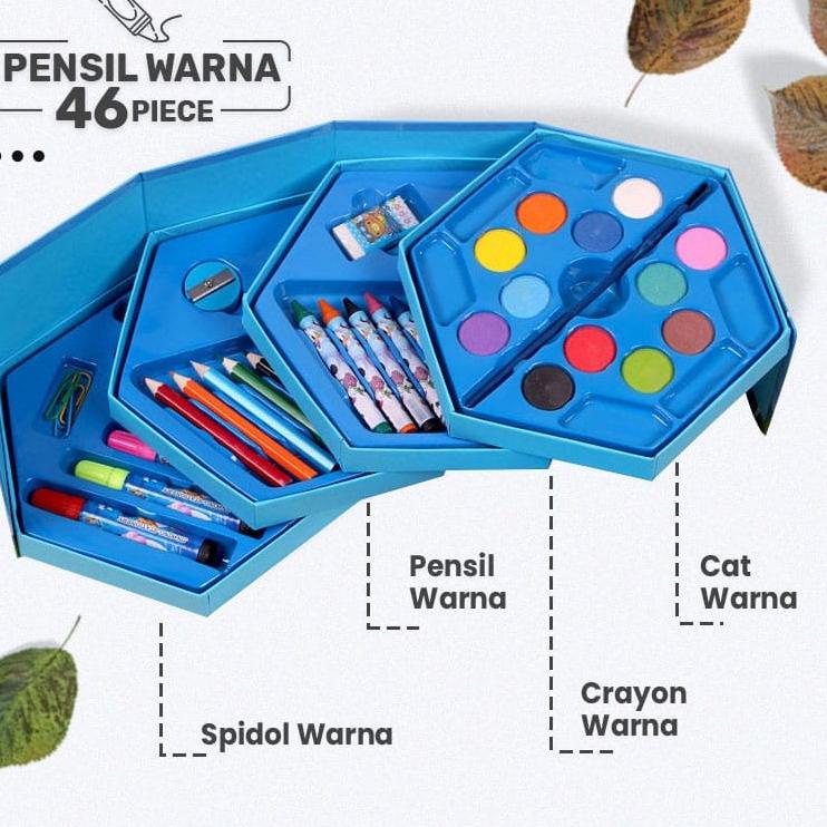 

Borong Murah CRAYON SET ISI 46 MEWARNAI / MELUKIS KARTUN ANAK 4in1
