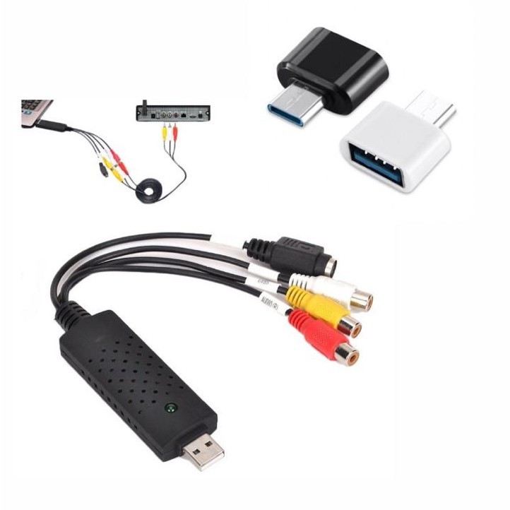 Trend-3in1 (EasyCap Free 2 OTG) Easycap USB 2.0 Video DVD Capture 1 Cahnnel Adapter Card AV Capture