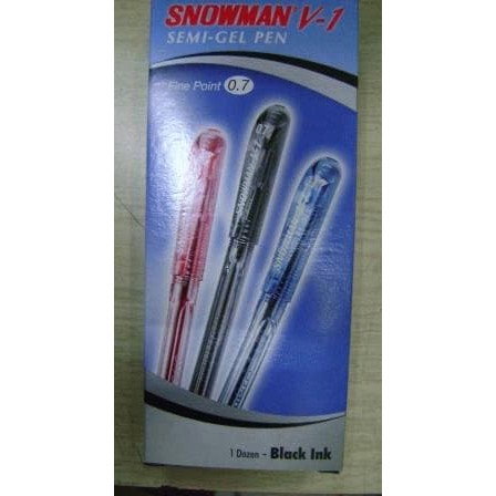 

New Pen - snowman - V1 Semi-Gel Pen (per Gross) Limited