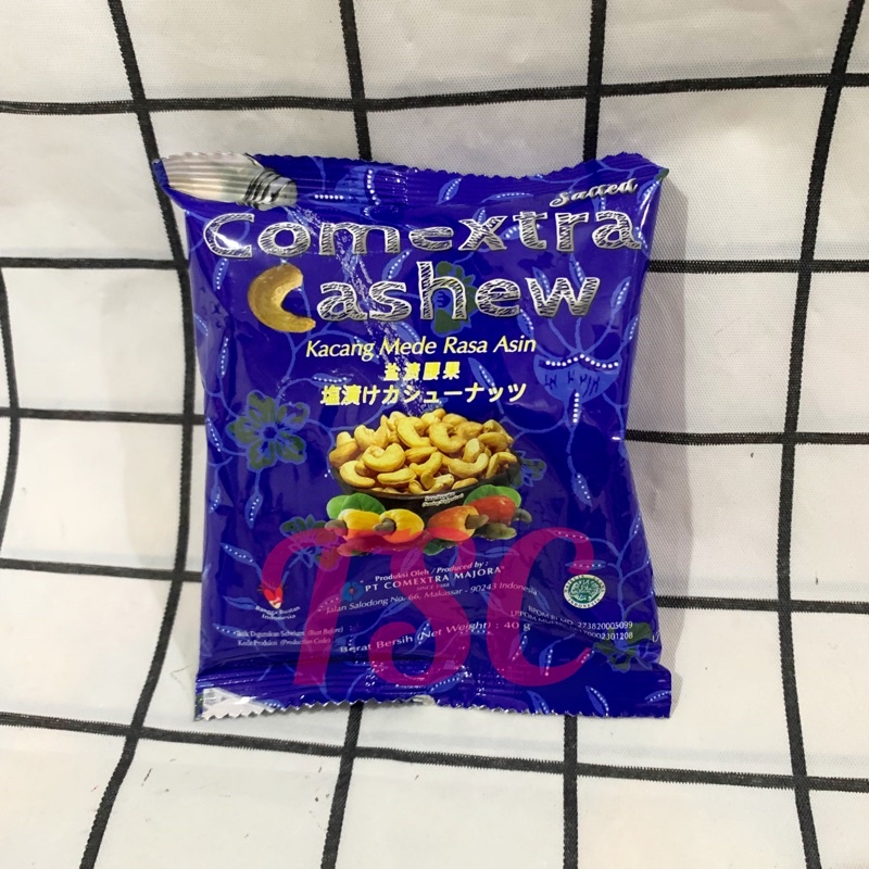 

Comextra Cashew 40gr / Kacang Mede rasa Asin