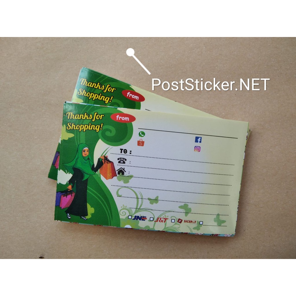 

Sticker Alamat Pengiriman all Olshop hijau corak hijab