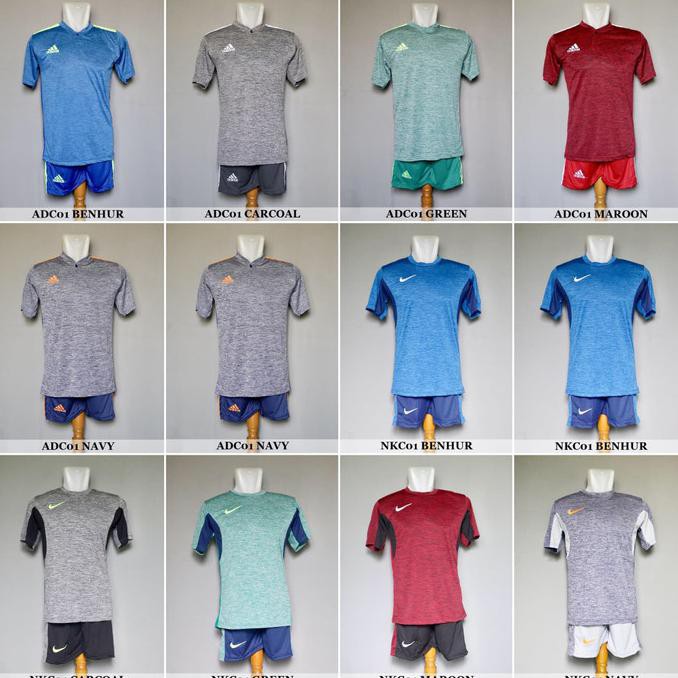 Promo Setelan Futsal Premium Adidas Nike Puma (Baju Kaos Jersey Bola) Terlaris