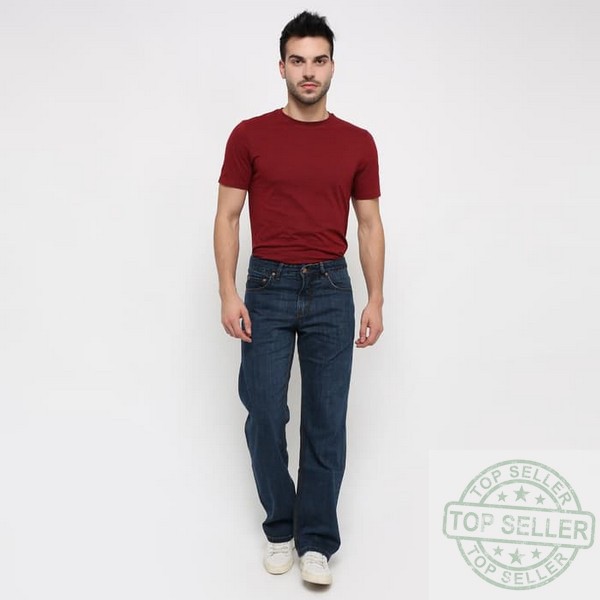 (Celana Murah) Edwin Celana Jeans EDW 212-27 STONE Regular Fit Pria Panjang Biru - Biru, 34 |DXT