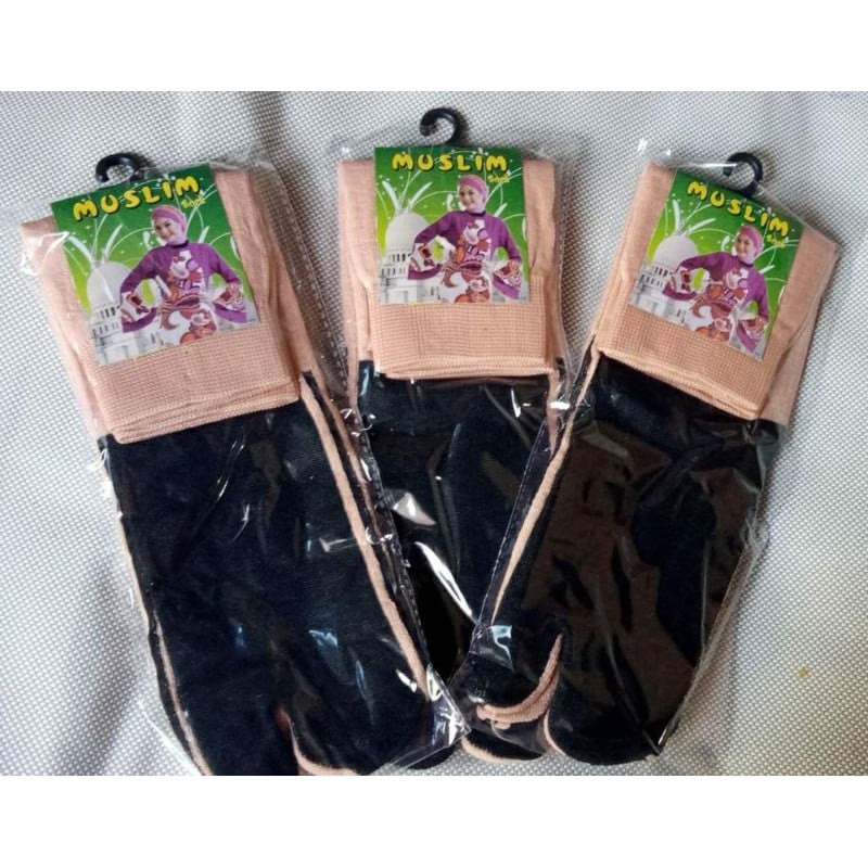 KAOS KAKI WANITA MUSLIMAH JEMPOL MURAH | KAOS KAKI DEWASA WANITA PANJANG 33CM JEMPOL TAPAK TELAPAK HITAM