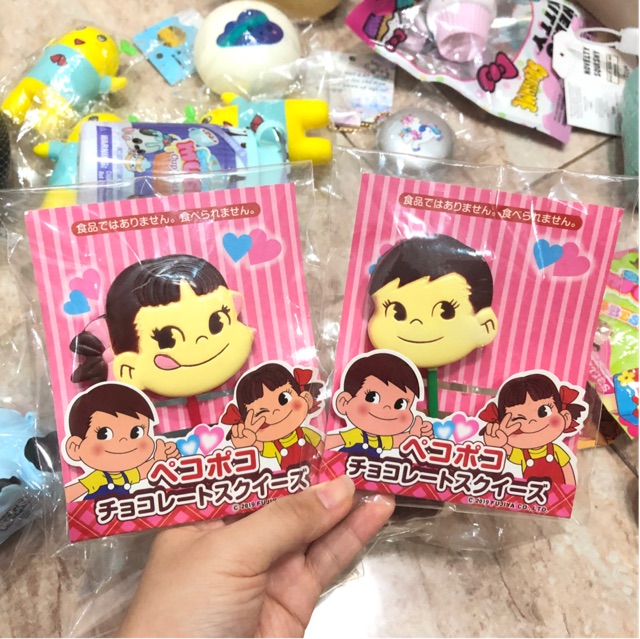 Buy 1 Get 1 Pekochan boy & girl chocolate head squishy RARE SQUISHY