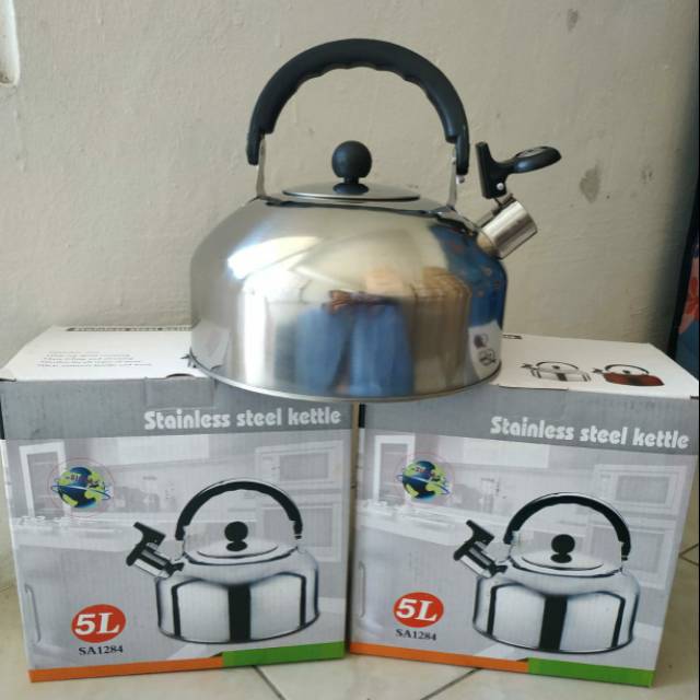 TEKO SIUL 5 LITER / WHISTLING STAINLESS STEEL KETTLE