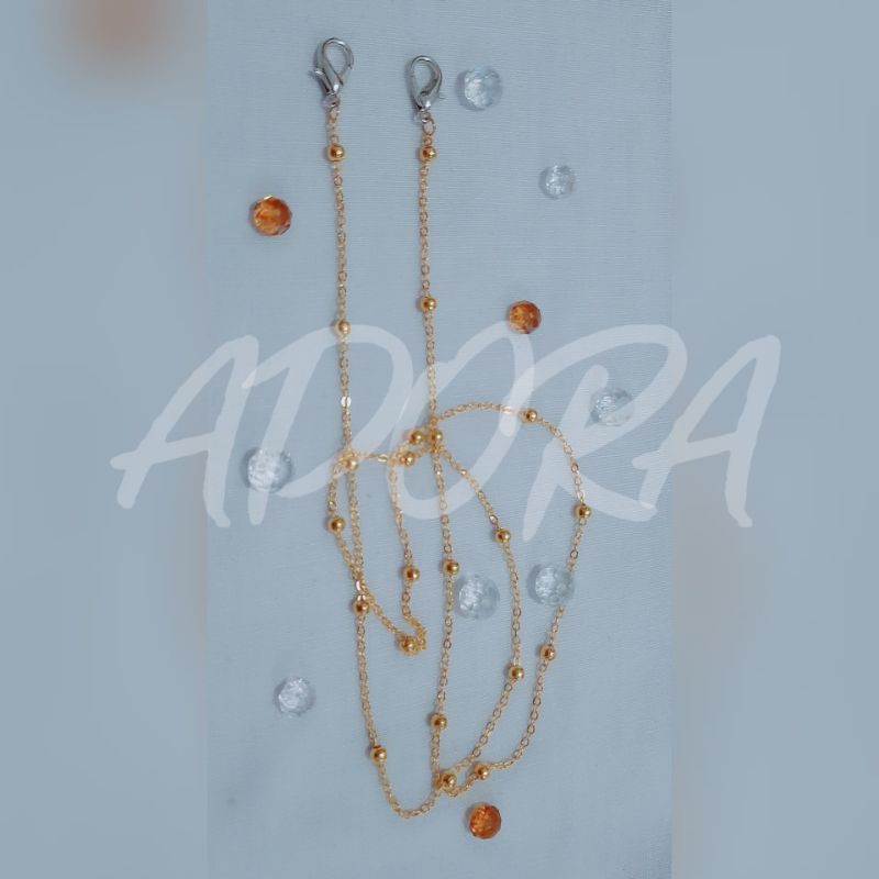 Strapmask Rantai Emas / Kalung Masker Rantai Emas