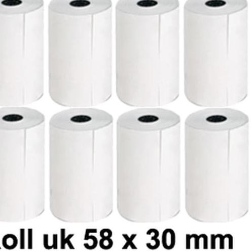 

♦ Paket hemat kertas thermal printer uk 58 x 30 mm 10 roll ✭