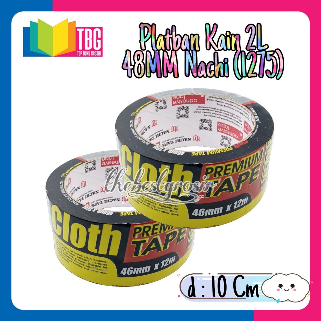 

1 ROLL PLATBAN KAIN 2L 46MM NACHI / LAKBAN HITAM / PLAKBAN JILID / SOLASI HITAM (R-1275)