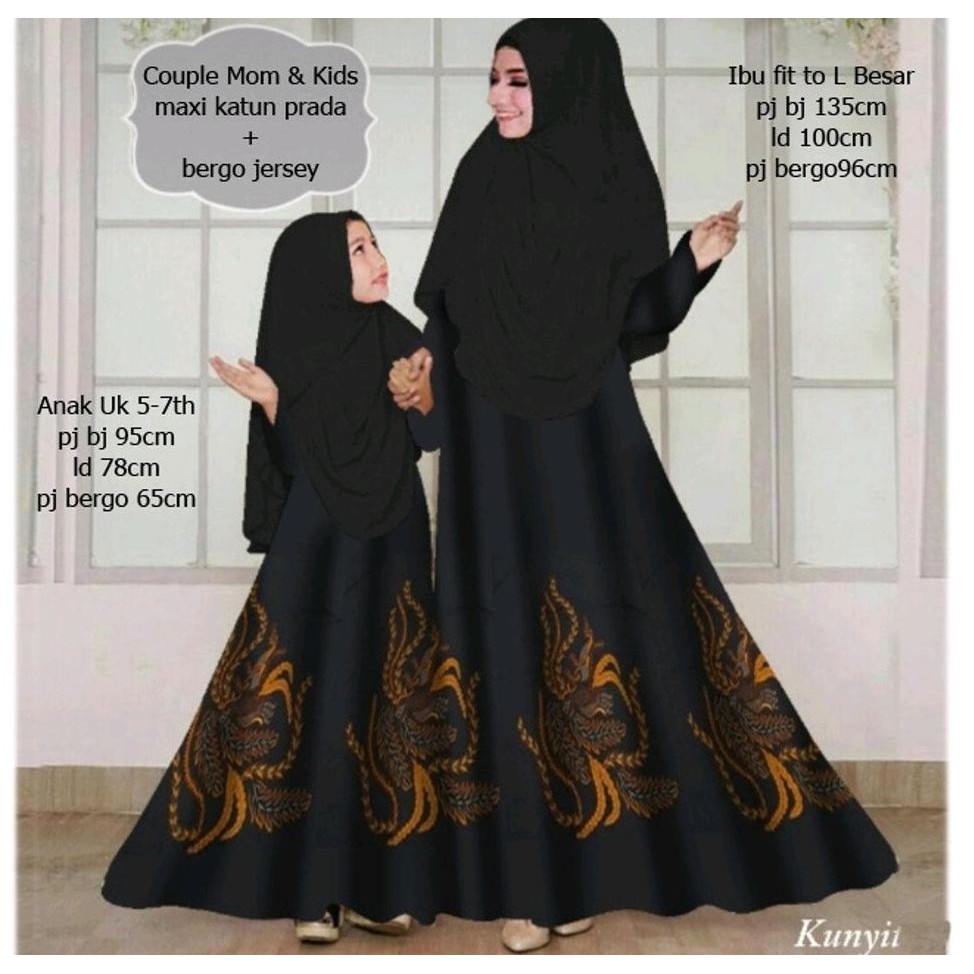 RECOMMENDED TOP TK CP MOM KIDS HELENA COUPLE IBU ANAK PEREMPUAN GAUN PESTA HIJAB BAJU MUSLIM GAMIS