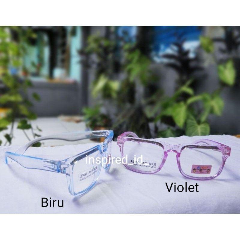 Kacamata Anak Anti Radiasi Lensa Anti Blue Frame Transparan-3