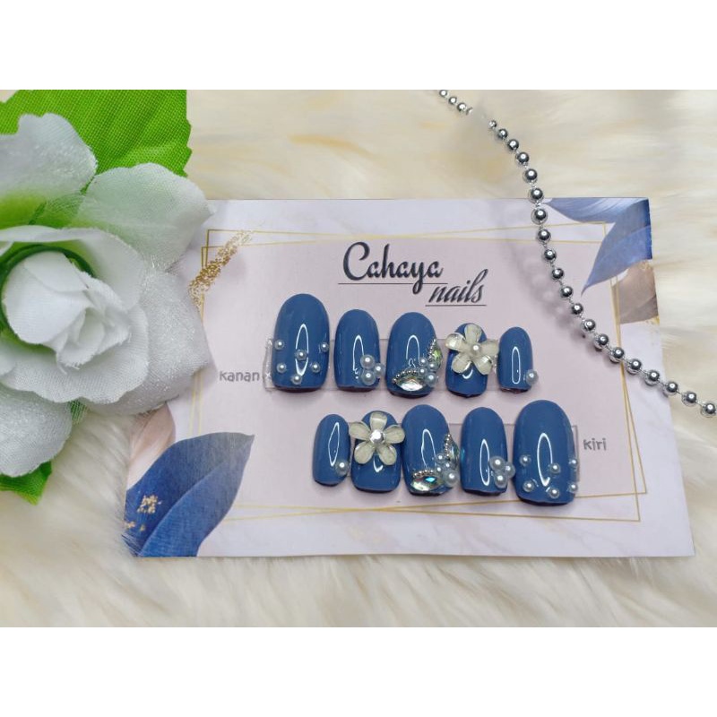 Kuku palsu wedding / Nail Art 3D / Kuku Palsu Pengantin/BBB