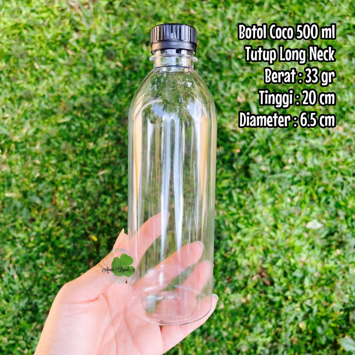 Botol COCO 500 ml botol premium elegant polos kopi juice - Tutup Putih