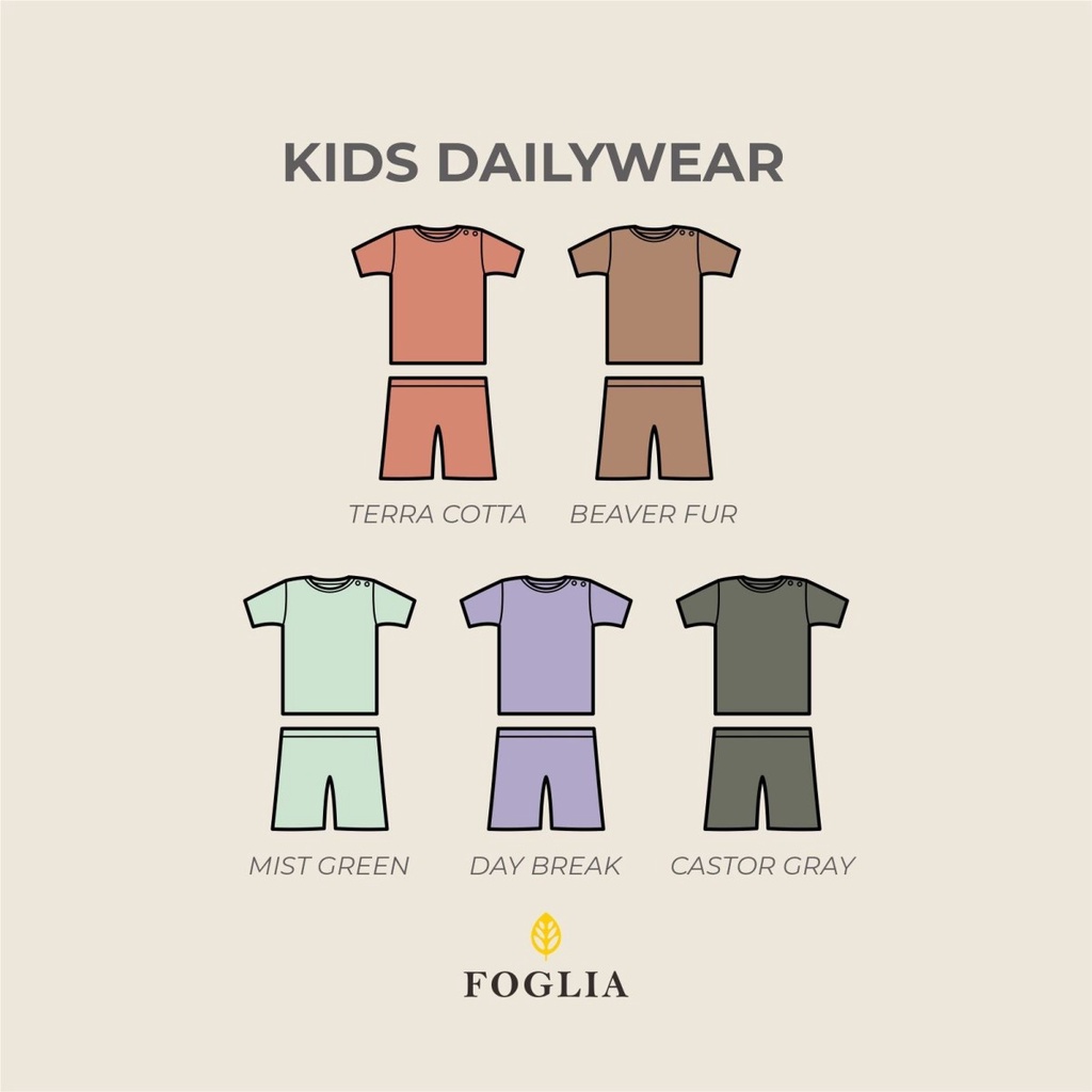 FOGLIA Short Sleeve Dailywear with Snap Button