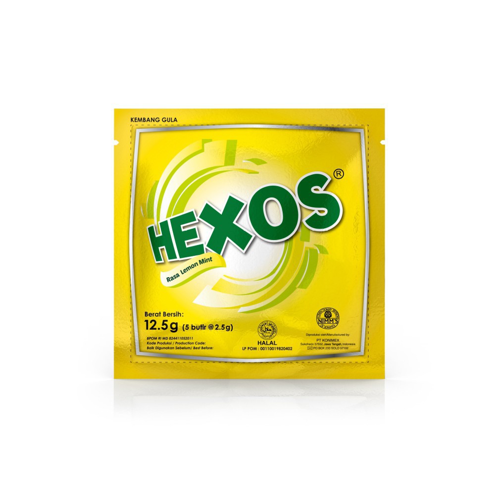 

PERMEN HEXOS LEMON MINT 5X2.5 GRAM