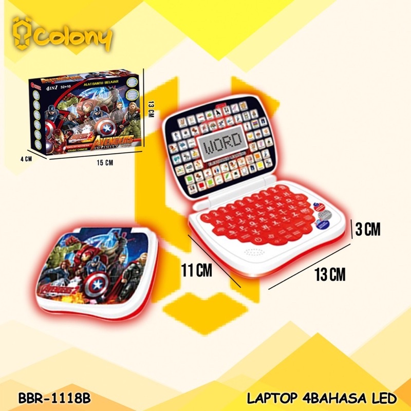 LAPTOP 4IN1 (4 BAHASA) PAKAI LAYAR