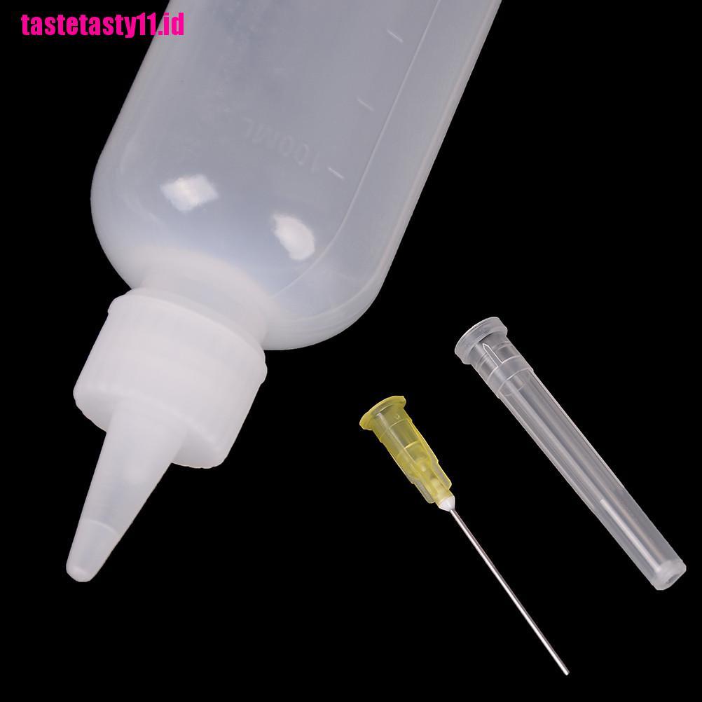 【TTID】100ml Needle Tip Soldering Liquid Flux Oil Dispenser Plastic Empty Bottle