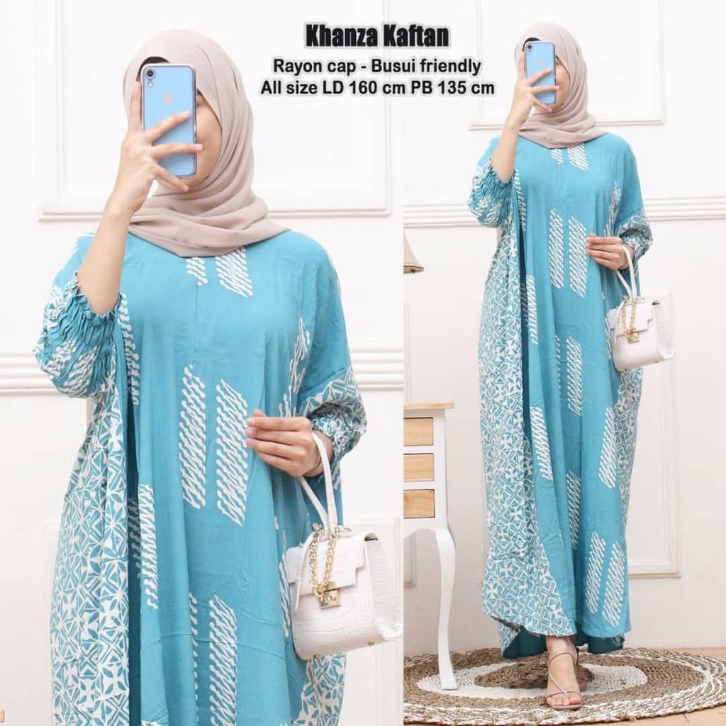DASTER KAFTAN JUMBO LD 160 CM DASTER ARAB KELELAWAR LENGAN PANJANG PB 138 TIEDYE CAP BUSUI-10 kaftan cap