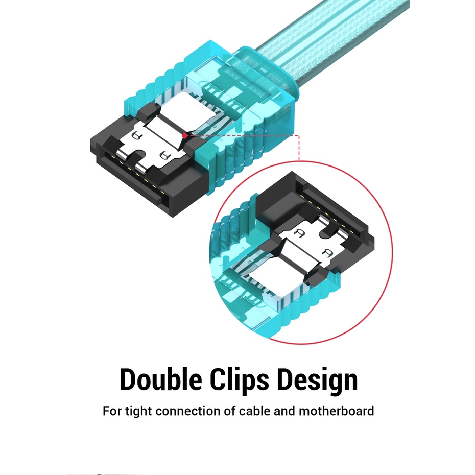 ( Bisa Cod ) Vention Kabel Data Sata 3.0 III 0.5m Harddisk HDD SSD SEAGATE WD 6Gbps KDDR