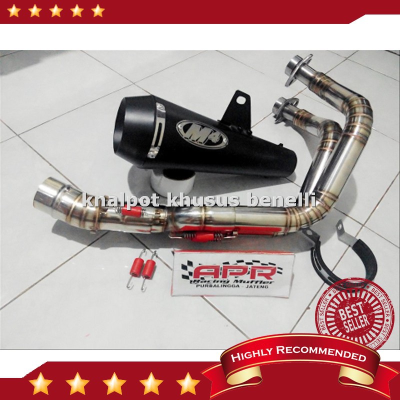 Jual Knalpot Benelli M4 beneli 250tnt beneli 300 Beneli 600cc Fullset siap pasang dan pakai