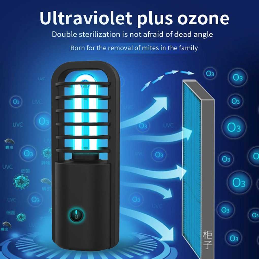 Lampu UV Portable Disinfektan Germicidal Lamp 800mAH / Lampu Disinfektan Uv Usb Sterilizer Pembasmi Tungau Bakteri Virus Ampuh Portable / Lampu Hias Kamar Tidur Pembunuh Kuman Ozon Penyebab Penyakit / Lampu Penerangan Anti Bakteri Sterilisasi Debu Murah