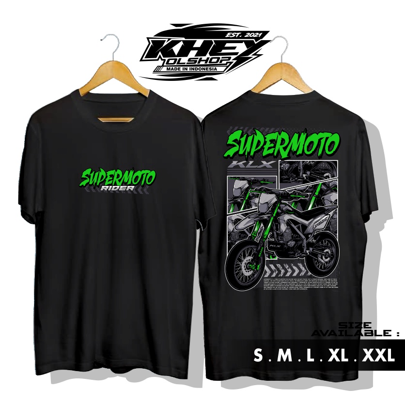 Kaos Baju Supermoto Rider Kawasaki KLX DTRACKER Kaos Distro Otomotif - KHEYOLSHOP