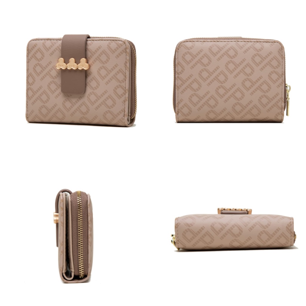 DOMPET LIPAT PRETTYZYS WANITA IMPORT ORIGINAL KULIT COKLAT DUERENA WA539B7 KARTU MINI PENDEK SIMPLE LUCU PREMIUM KOREA REMAJA KEKINIAN CEWEK FASHION MURAH