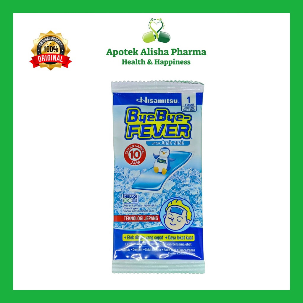 BYEBYE FEVER CHILD Sachet-Byebye Fever Anak Plester Kompres Panas Demam Anak/Bye bye Fever Anak