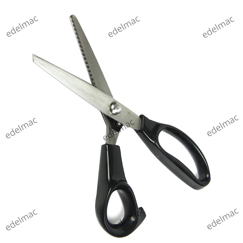 Gunting Kain Zig Zag Black Besar | Zig Zag Scissors Balltex