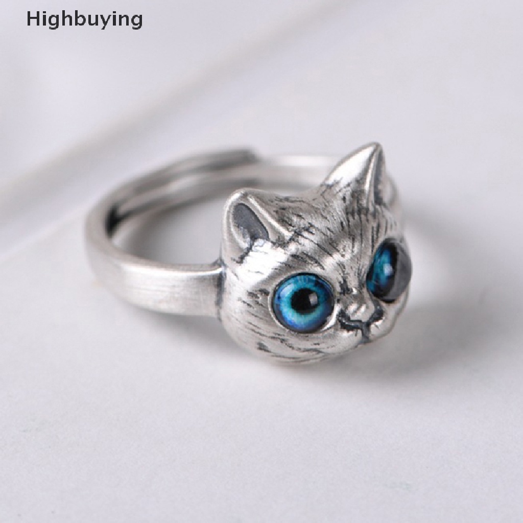 Hbid 2022 Cincin Terbuka Model Kucing Kecil Lucu Gaya Vintage Untuk Wanita