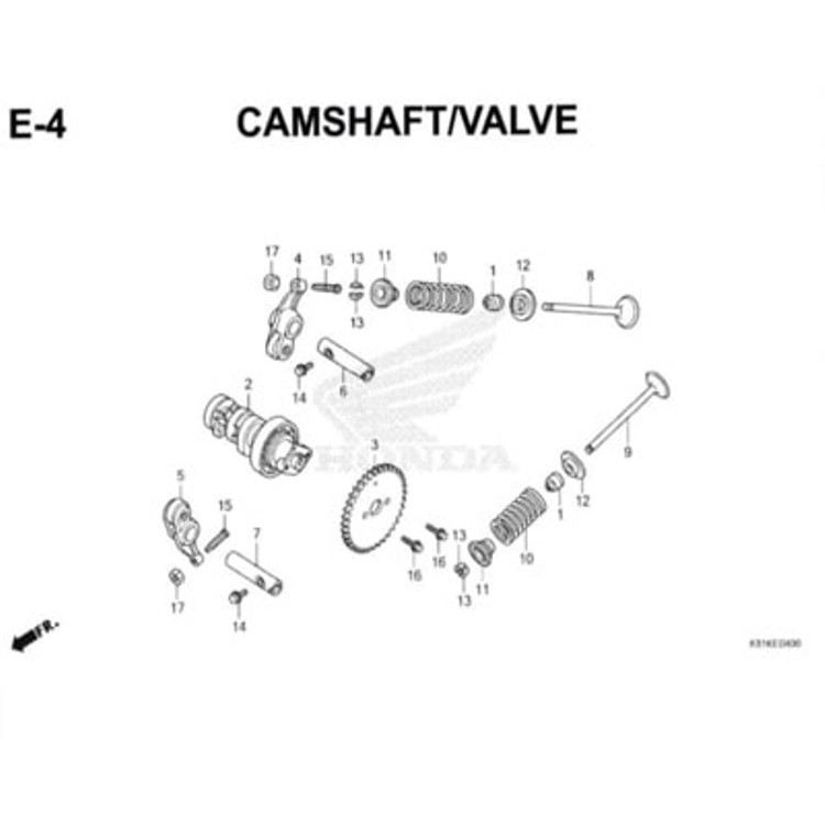 Sprocket Cam (34T) - Scoopy eSP, Vario 110 eSP 14321KZLE00-2