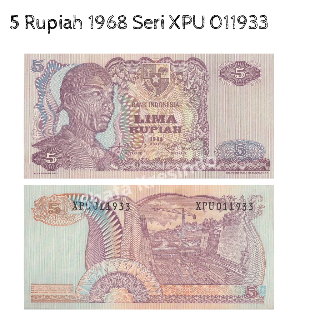 Uang Kuno Indonesia Seri Soedirman 5 Rupiah 1968