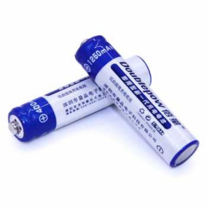 Doublepow Batu Baterai Alkaline Rechargeable Aaa 1250mah 2pcs<br />