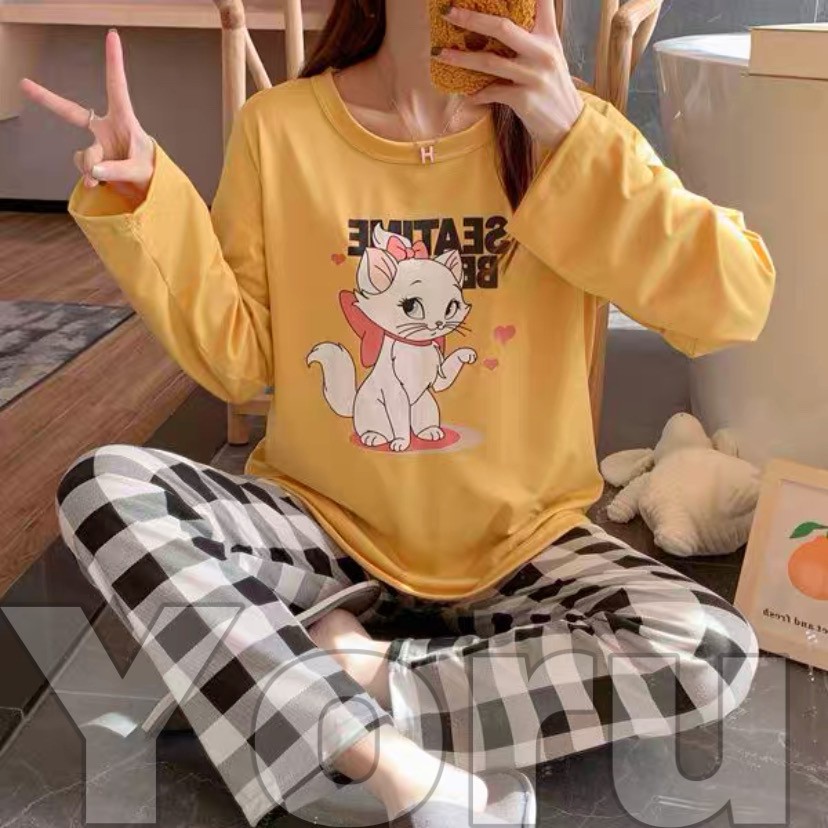 Pamelo PP786 Stelan baju tidur Import Baju Tidur Wanita Panjang PP Import Spandek PP10 PPJ-PP10 Suya Yeloow