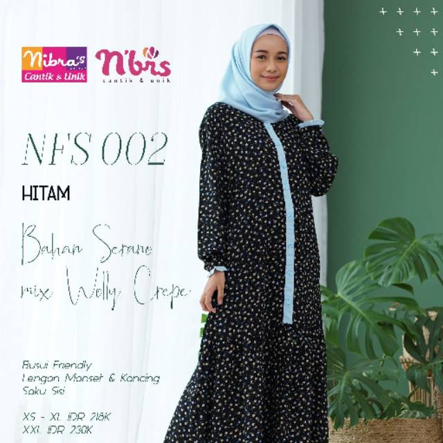 Gamis muslimah nibras NFS 002