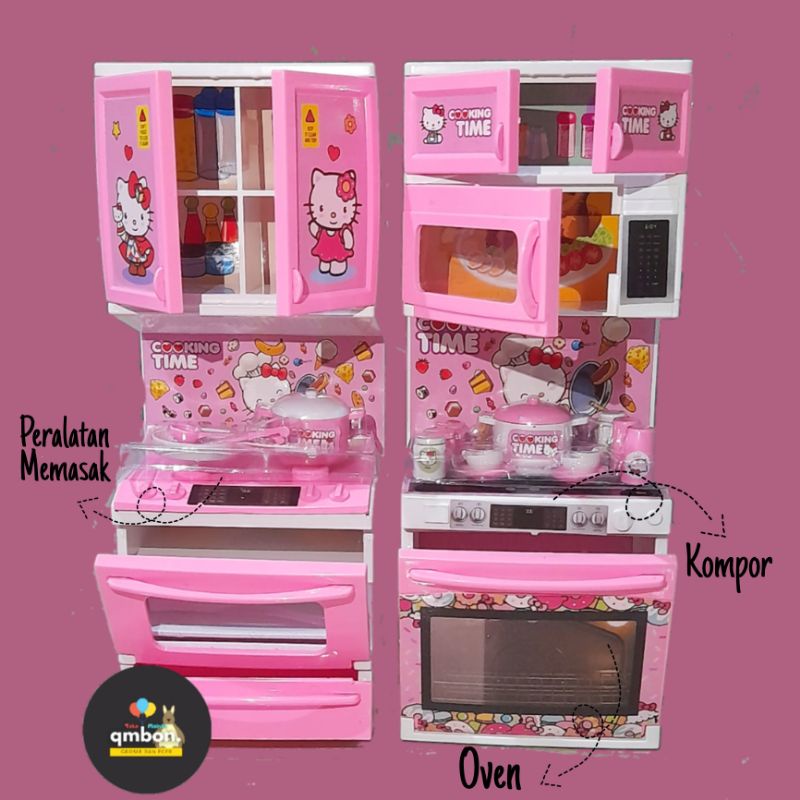 Mainan Anak Perempuan Happy Kitchen Masak Masakan Cooking Play Set-8