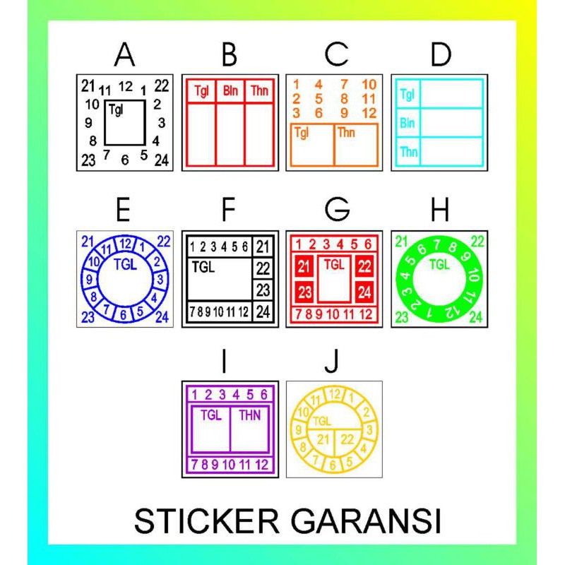 STICKER STIKER SEGEL WARRANTY GARANSI PECAH TELUR 1x1 Cm