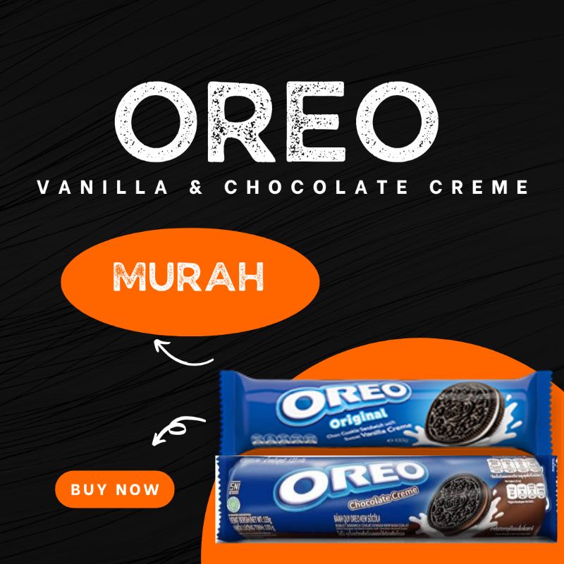 

OREO 138 GR | OREO VANILLA | OREO COKLAT | OREO CHOCOLATE CREME