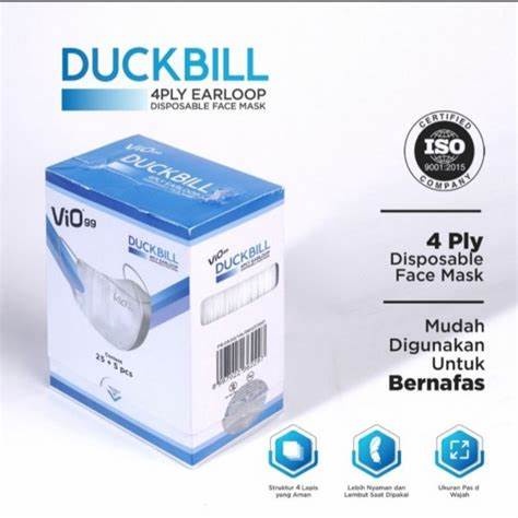 MASKER DUCKBILL VIO99 4PLY PREMIUM ISI 50/ DUCKBILL PREMIUM/ DUCKBILL 4PLY