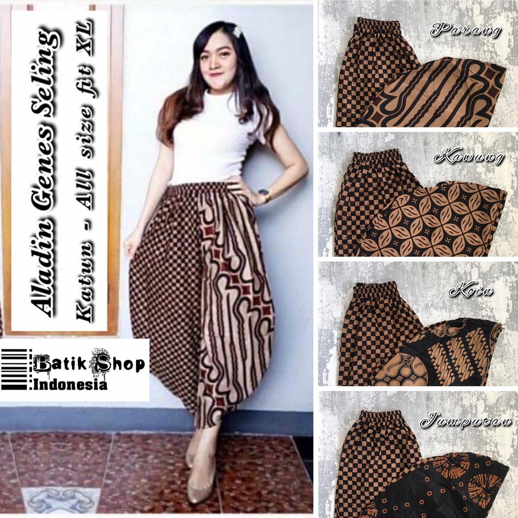 ALADIN SELING BATIK CELANA ALADIN SELING BATIK SOGAN bahan katun