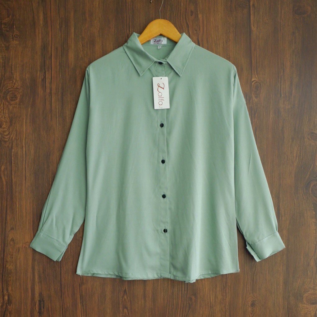 BASIC rayon kemeja by ZALFA OUTFIT-Mint