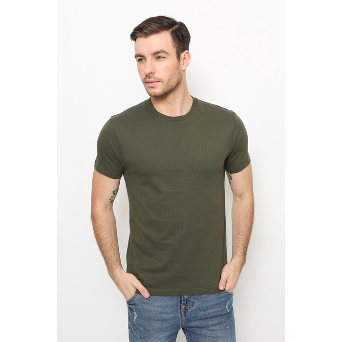 GTEE MEN KAOS POLOS KERAH ROUND NECK ARMY