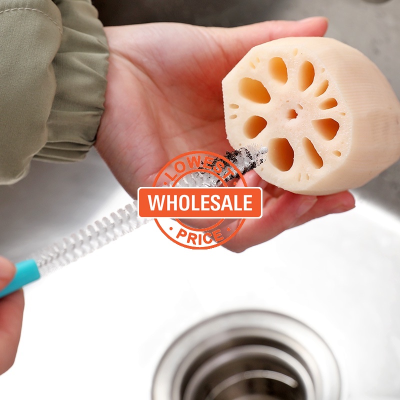 [Harga Grosir]Sikat Pembersih Botol / Gelas / Sedotan Spiral Multifungsi Portable Bahan Stainless Steel/Hot Sale